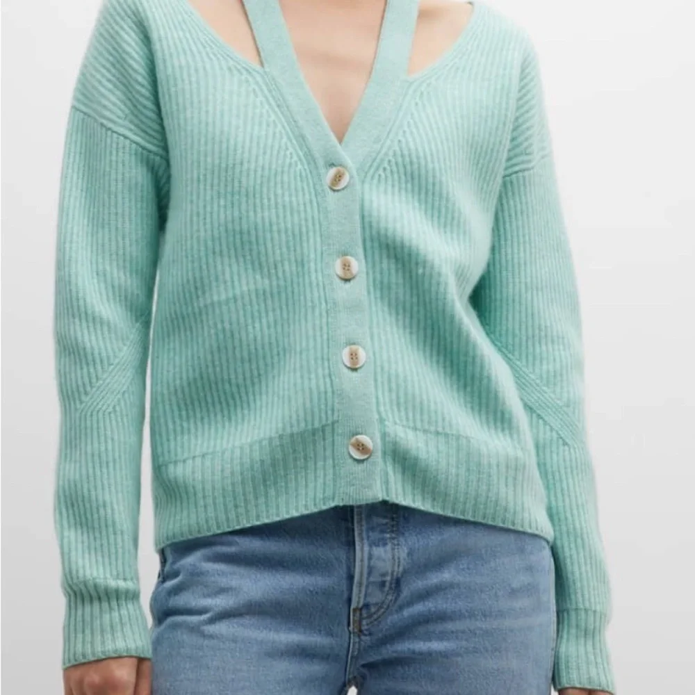 Naadam 100% Cashmere Cut-Out Cardigan | XS (fits like Small) | New With Tags - Picture 3 of 6